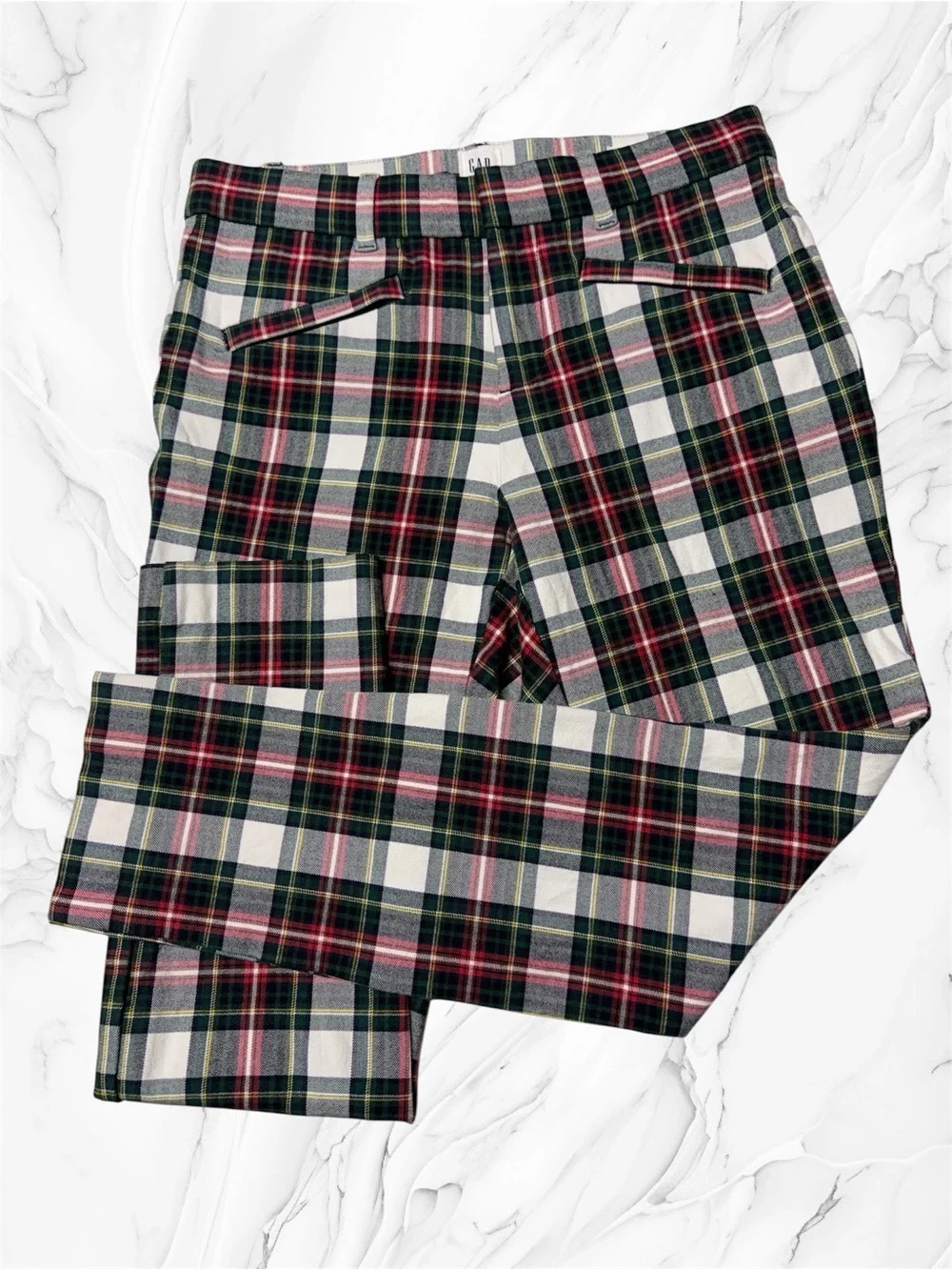 Gap Signature skinny ankle Plaid Tartan Pants - Red Green White size 2